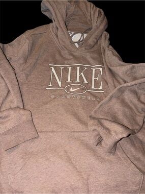 Nike women Heather Brown Sportswear Pullover Hoodie